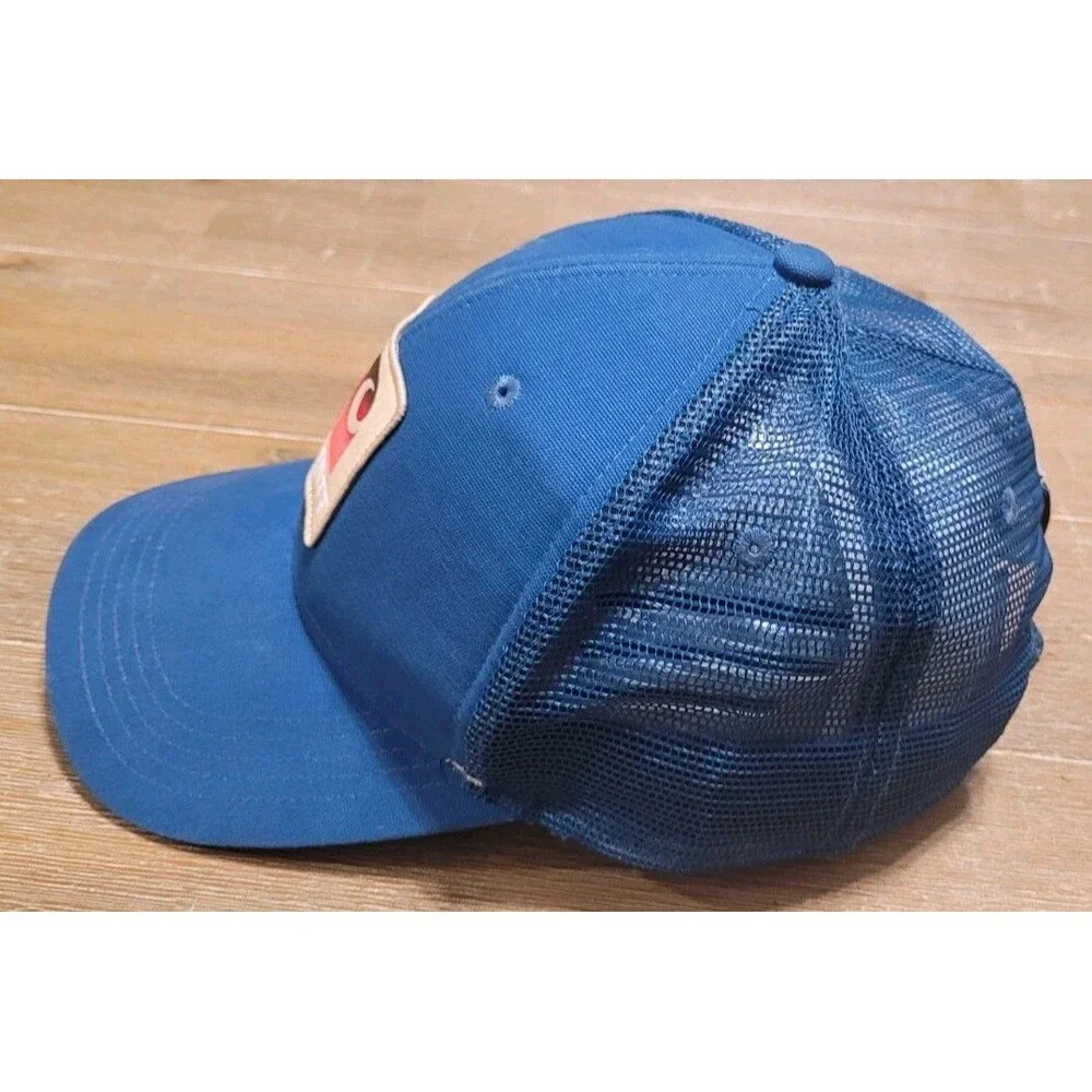 CARHARTT Retro Logo C Patch Blue Snapback Canvas Mesh Cap AH6132-M One Size